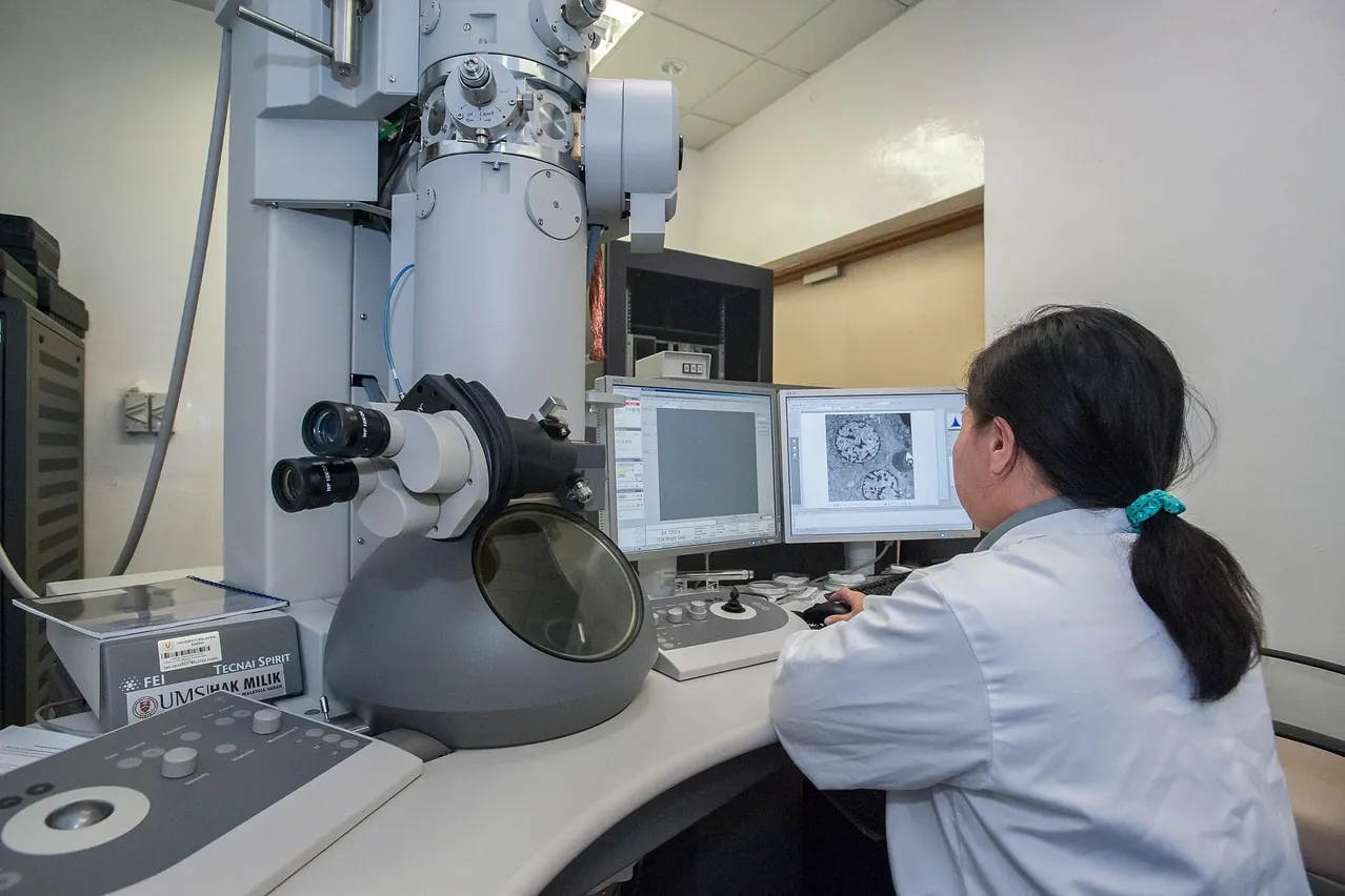 Transmission electron microscope, universiti malaysia sabah, biotechnology research institute