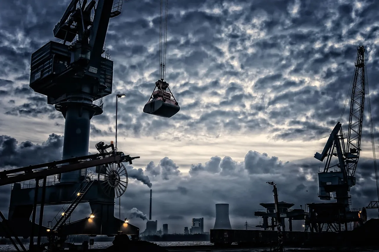 Crane, port, shipping industry