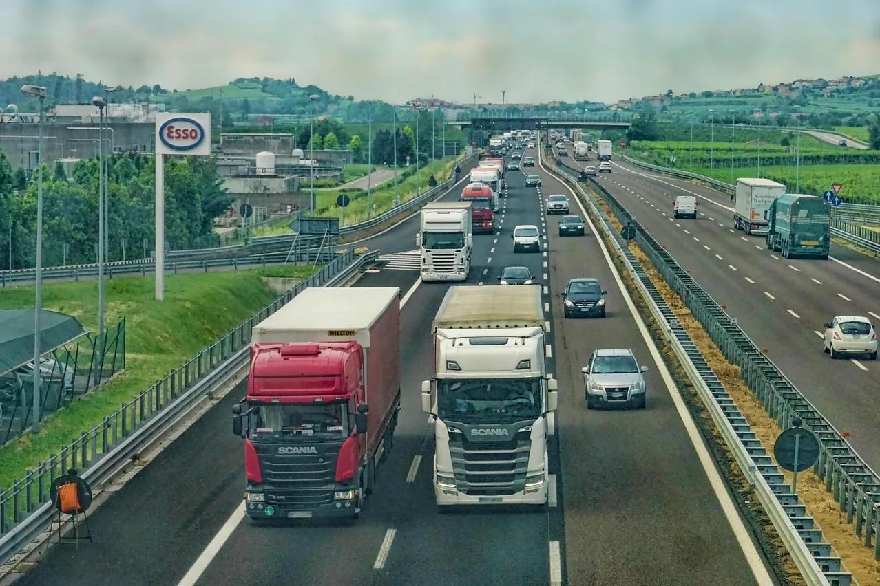 Highway, road, trucks