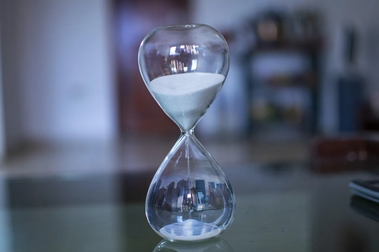 Hourglass, clock, ancient